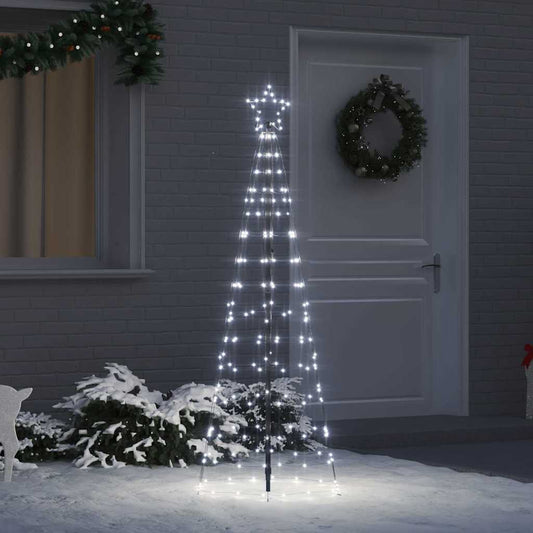 LED Christmas Tree with 390 LEDs Cool White 250 cm Iron