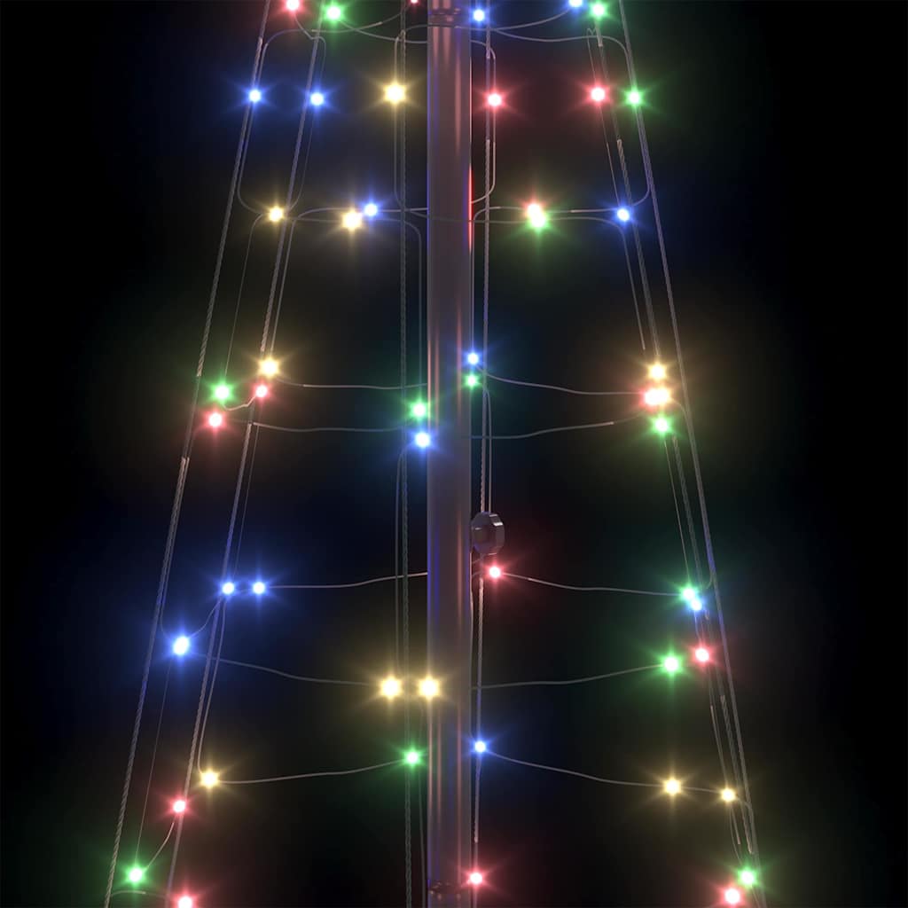 LED Christmas Tree with 390 LEDs Multicolour 250 cm Iron