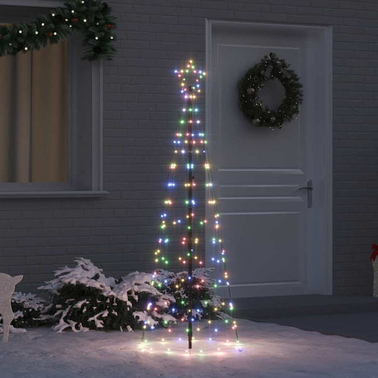 LED Christmas Tree with 390 LEDs Multicolour 250 cm Iron