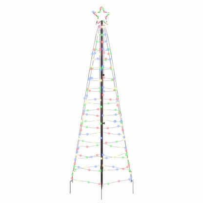 LED Christmas Tree with 390 LEDs Multicolour 250 cm Iron
