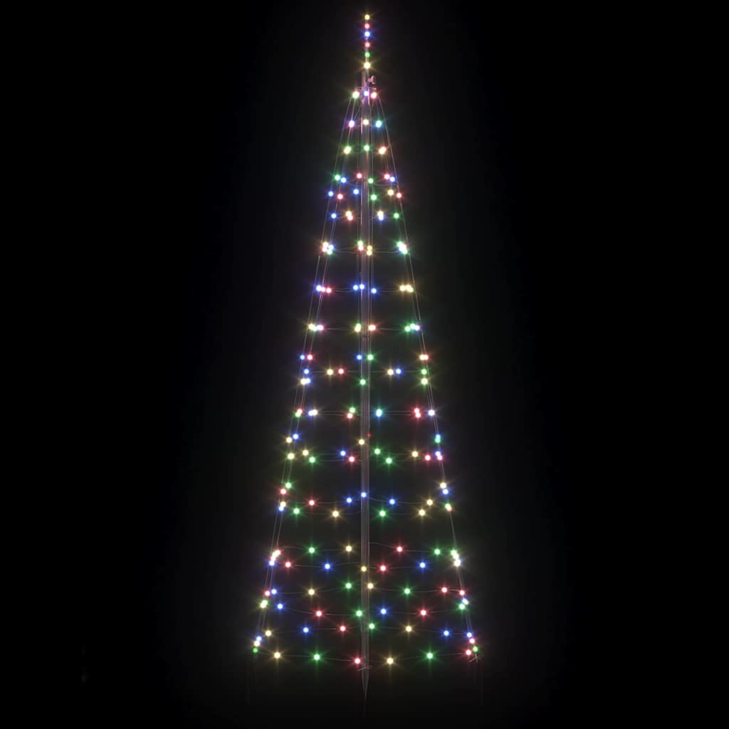 LED Christmas Tree with 390 LEDs Multicolour 250 cm Iron