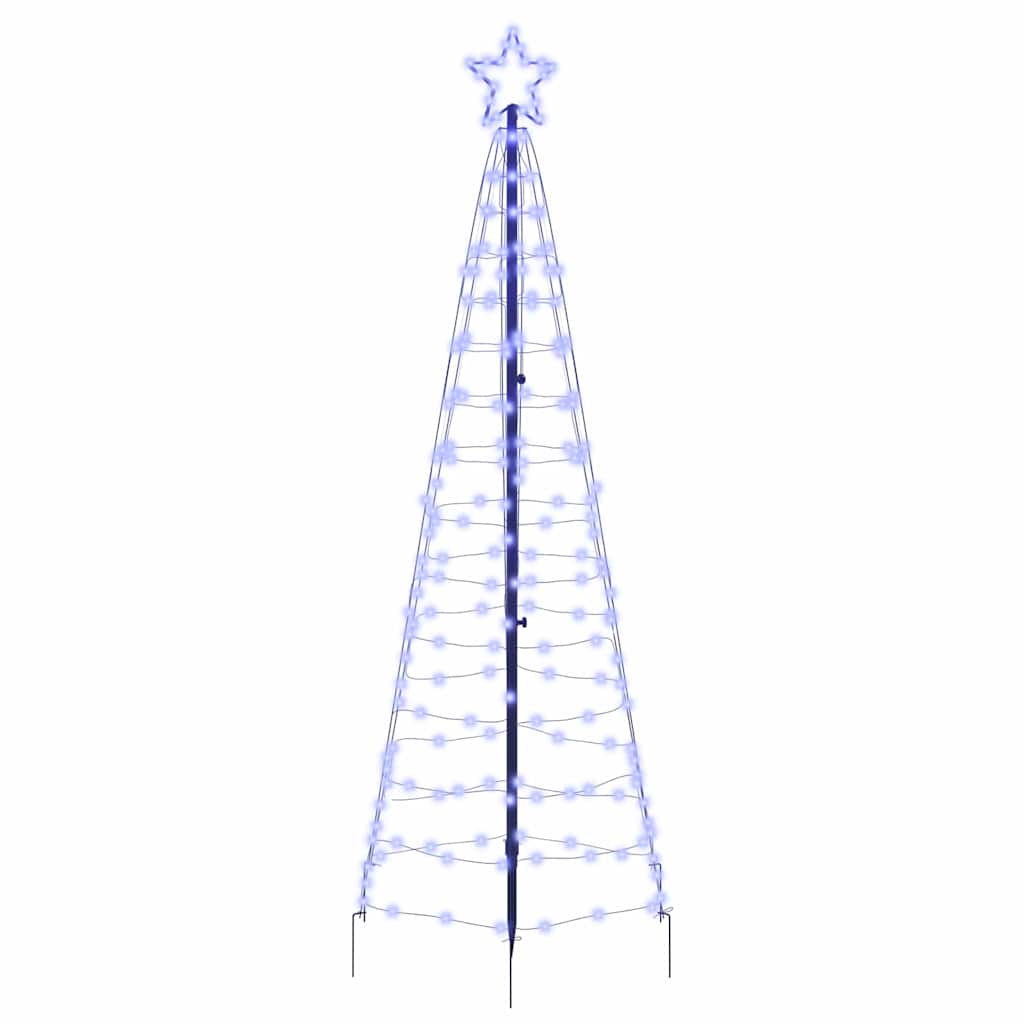 LED Christmas Tree with 390 LEDs Blue 250 cm Iron