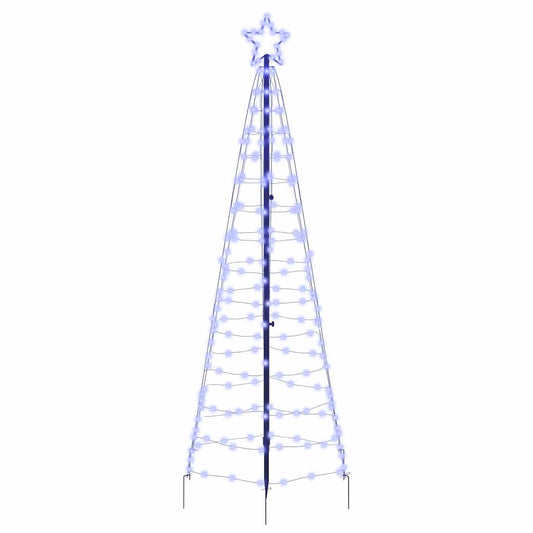 LED Christmas Tree with 390 LEDs Blue 250 cm Iron