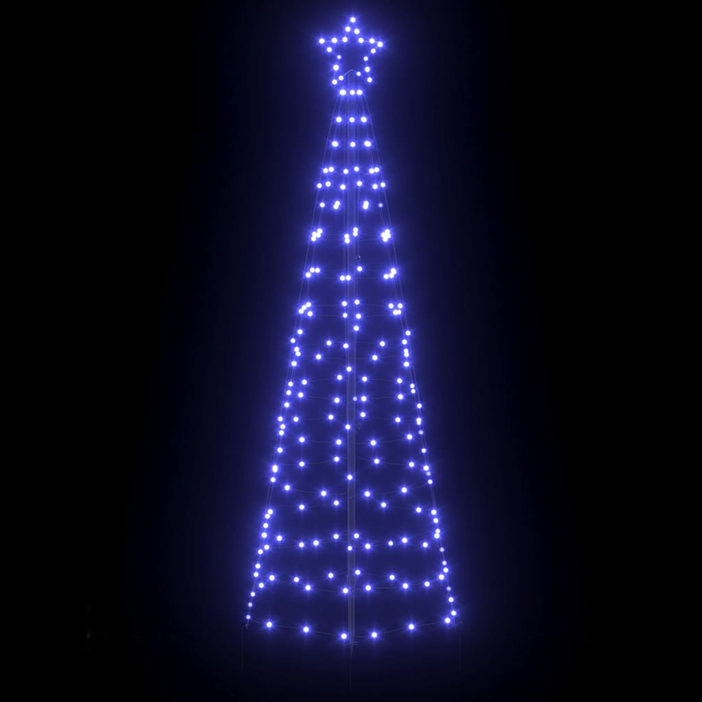 LED Christmas Tree with 390 LEDs Blue 250 cm Iron