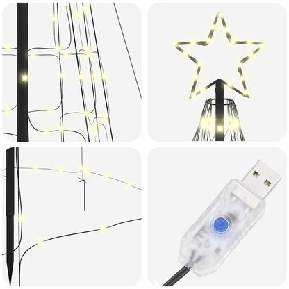 LED Christmas Tree with 800 LEDs Warm White 400 cm Iron