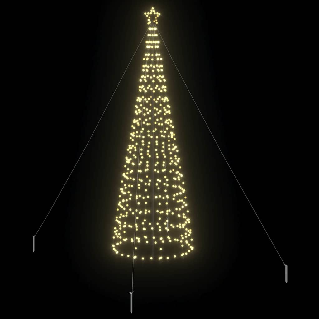 LED Christmas Tree with 800 LEDs Warm White 400 cm Iron