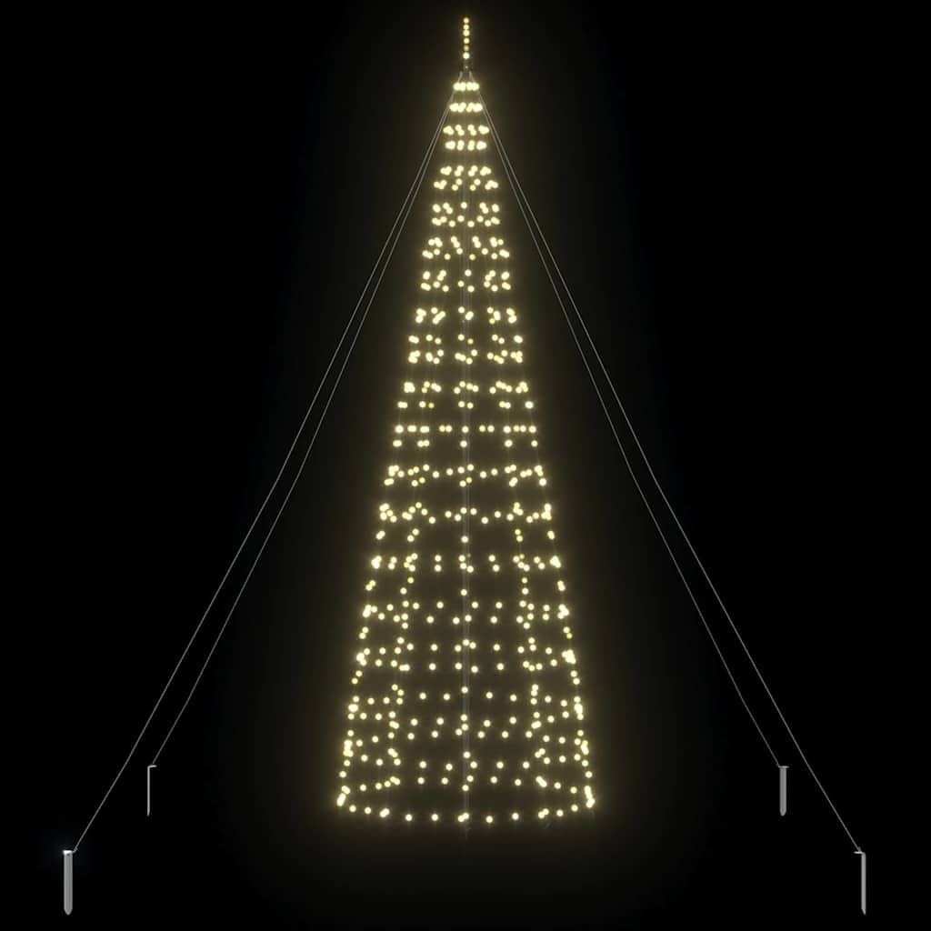 LED Christmas Tree with 800 LEDs Warm White 400 cm Iron