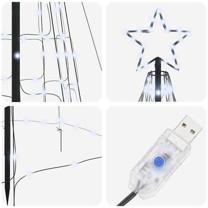 LED Christmas Tree with 800 LEDs Cool White 400 cm Iron