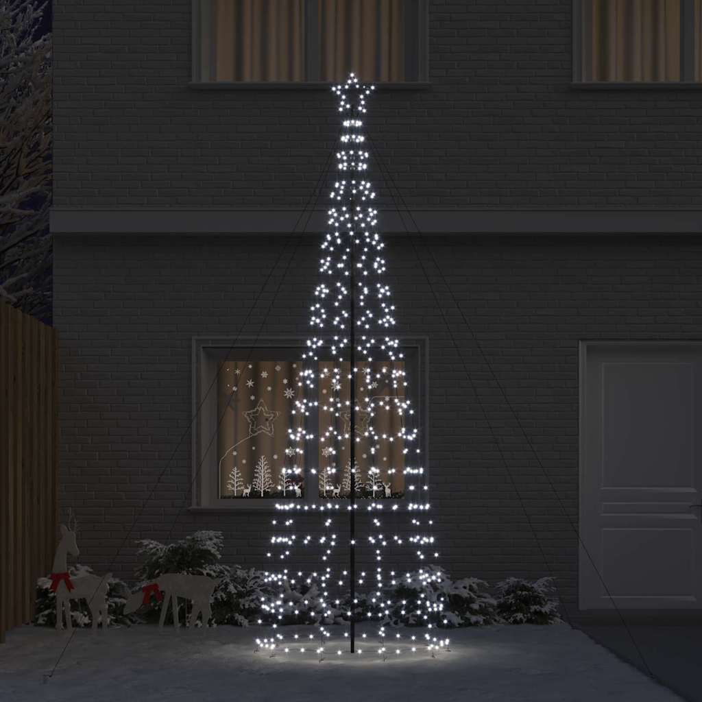 LED Christmas Tree with 800 LEDs Cool White 400 cm Iron