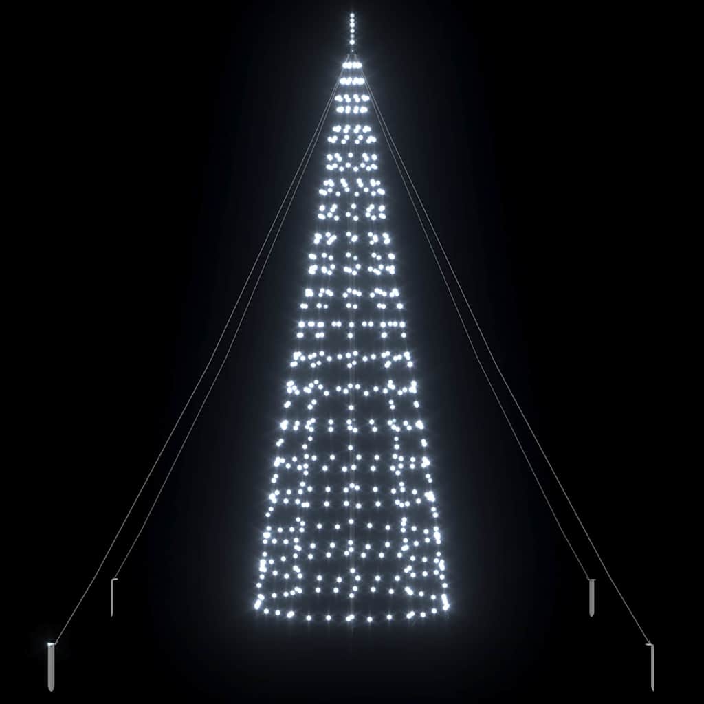 LED Christmas Tree with 800 LEDs Cool White 400 cm Iron