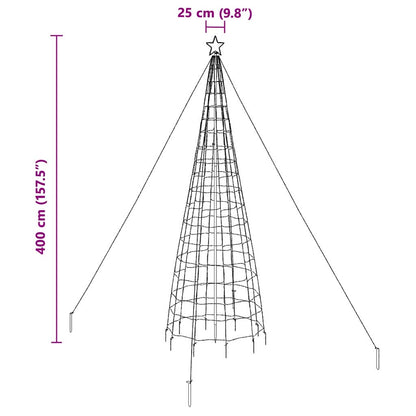 LED Christmas Tree with 800 LEDs Cool White 400 cm Iron