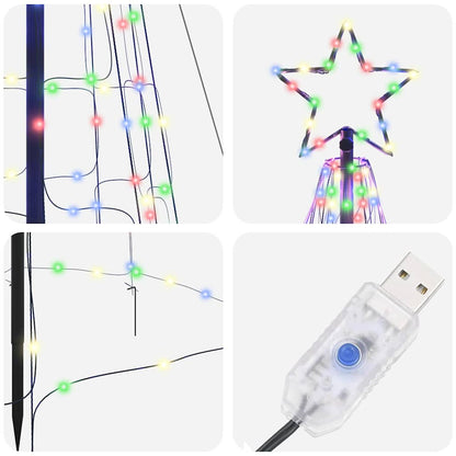 LED Christmas Tree with 800 LEDs Multicolour 400 cm Iron