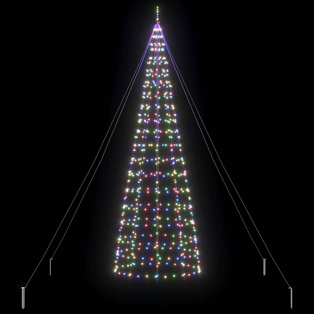 LED Christmas Tree with 800 LEDs Multicolour 400 cm Iron
