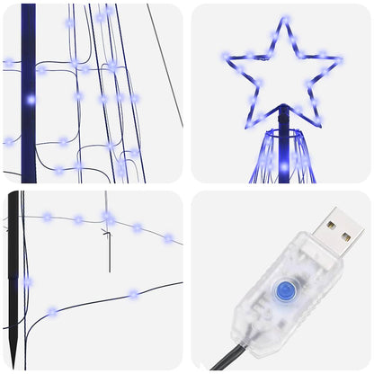 LED Christmas Tree with 800 LEDs Blue 400 cm Iron