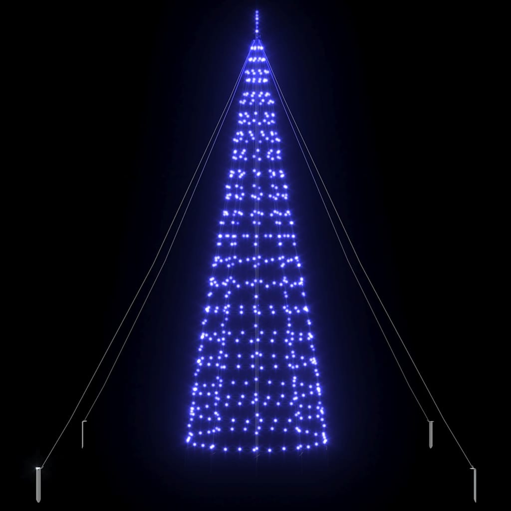 LED Christmas Tree with 800 LEDs Blue 400 cm Iron