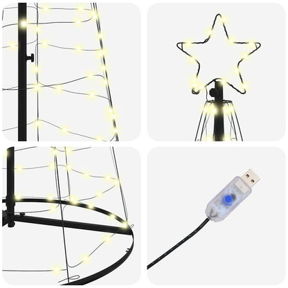 LED Christmas Tree with 390 LEDs Warm White 250 cm Iron
