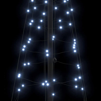 LED Christmas Tree with 390 LEDs Cool White 250 cm Iron