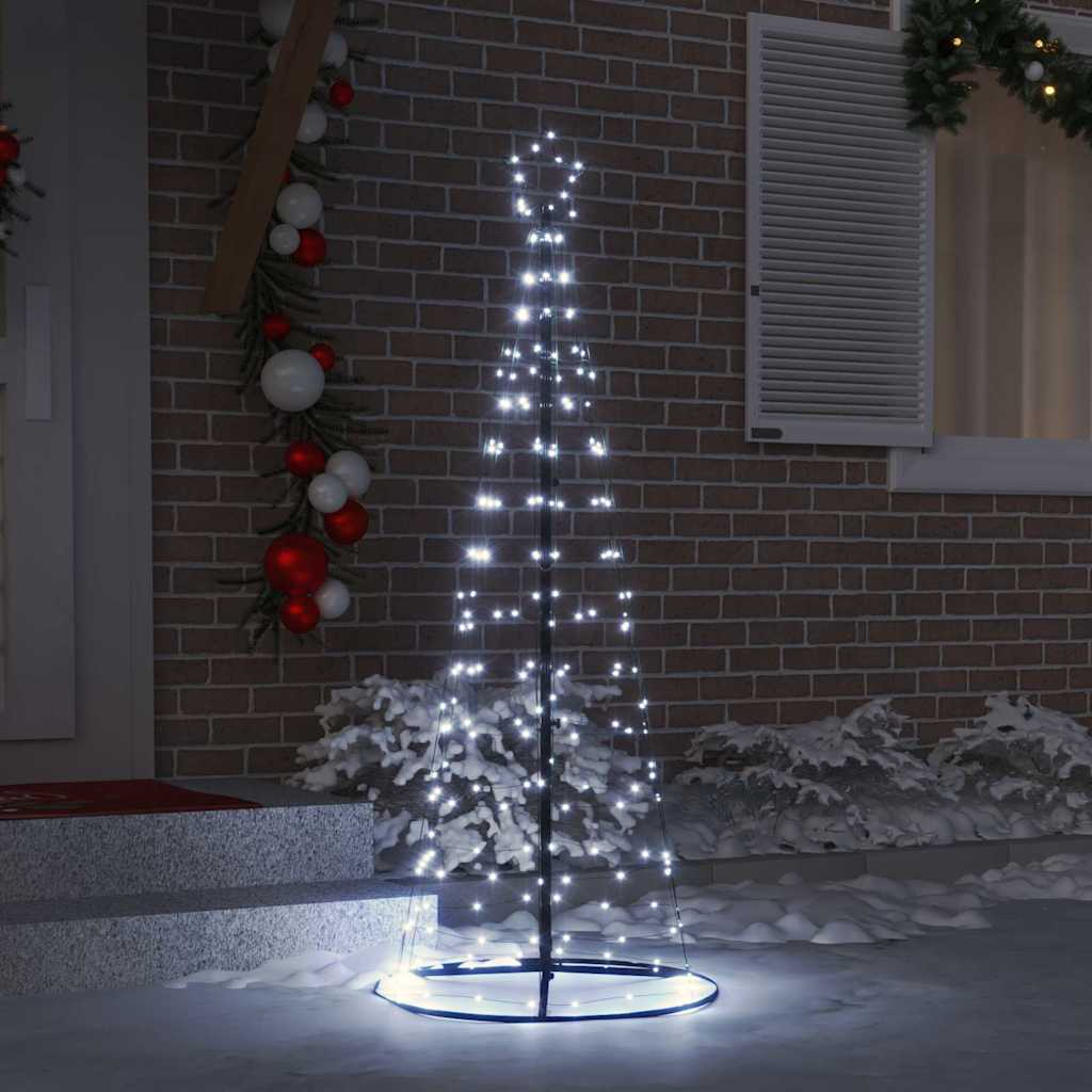LED Christmas Tree with 390 LEDs Cool White 250 cm Iron