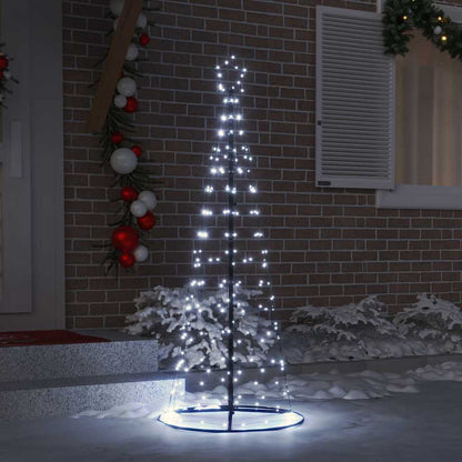 LED Christmas Tree with 390 LEDs Cool White 250 cm Iron