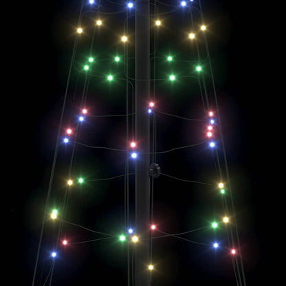 LED Christmas Tree with 390 LEDs Multicolour 250 cm Iron