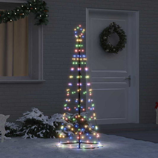 LED Christmas Tree with 390 LEDs Multicolour 250 cm Iron