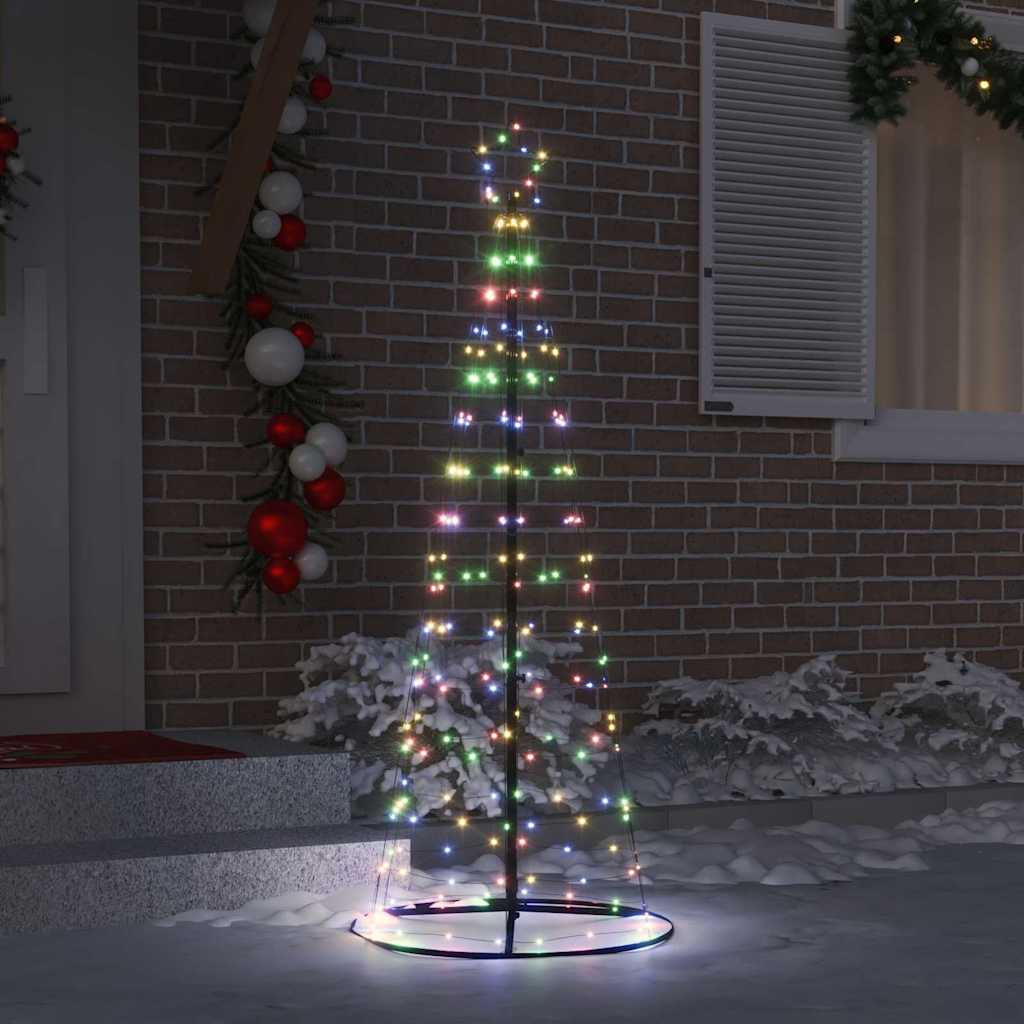 LED Christmas Tree with 390 LEDs Multicolour 250 cm Iron