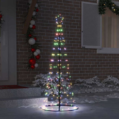 LED Christmas Tree with 390 LEDs Multicolour 250 cm Iron