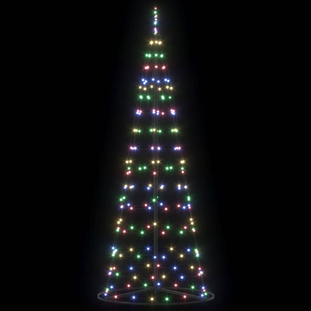 LED Christmas Tree with 390 LEDs Multicolour 250 cm Iron