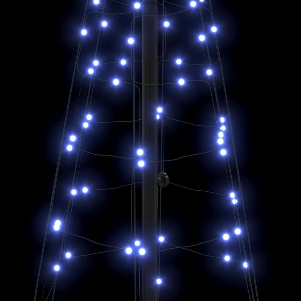 LED Christmas Tree with 390 LEDs with Stand Blue 250 cm Iron