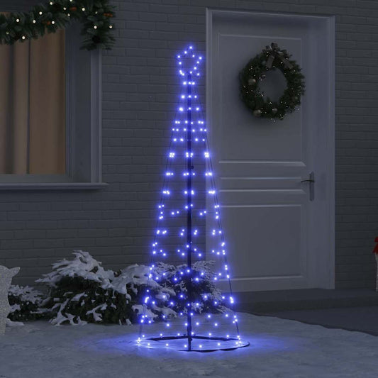 LED Christmas Tree with 390 LEDs with Stand Blue 250 cm Iron