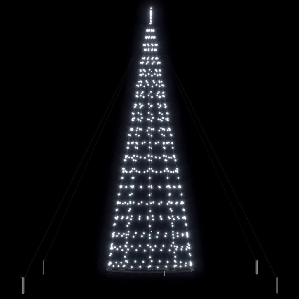 LED Christmas Tree with 800 LEDs Cool White 400 cm Iron