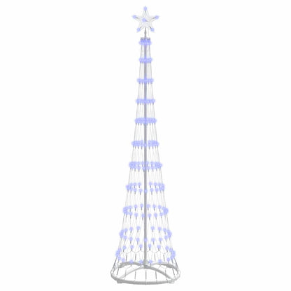 LED Christmas Tree with 230 LEDs Blue 51 x 51 x 190 cm Metal