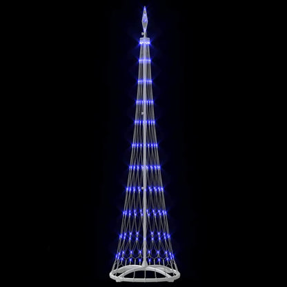 LED Christmas Tree with 230 LEDs Blue 51 x 51 x 190 cm Metal