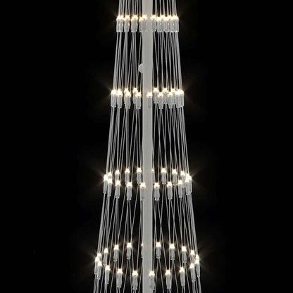 LED Christmas Tree with Stand Warm White 70 x 70 x 250 cm Metal