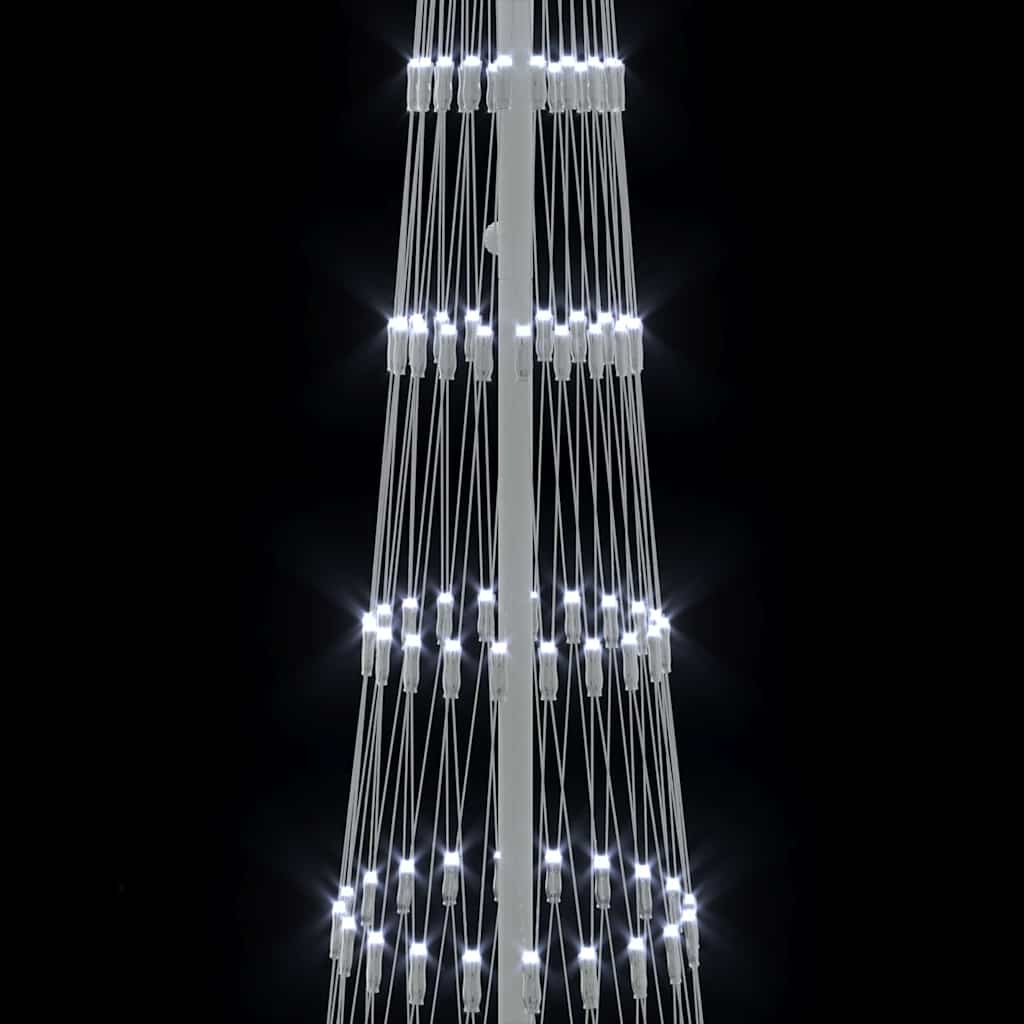 LED Christmas Tree with Stand Cool White 70 x 70 x 250 cm Metal