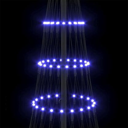 LED Christmas Tree with 230 LEDs Blue 71 x 71 x 184.5 cm Metal