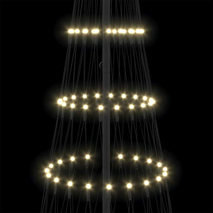 LED Christmas Tree Warm White 100 x 100 x 250 cm Metal