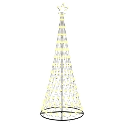 LED Christmas Tree Warm White 100 x 100 x 250 cm Metal