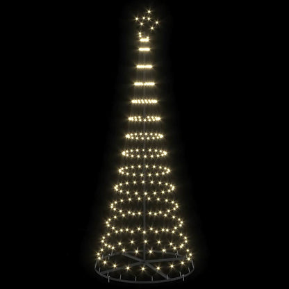 LED Christmas Tree Warm White 100 x 100 x 250 cm Metal