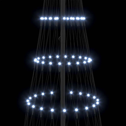 LED Christmas Tree Cool White 100 x 100 x 250 cm Metal