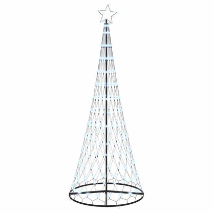 LED Christmas Tree Cool White 100 x 100 x 250 cm Metal