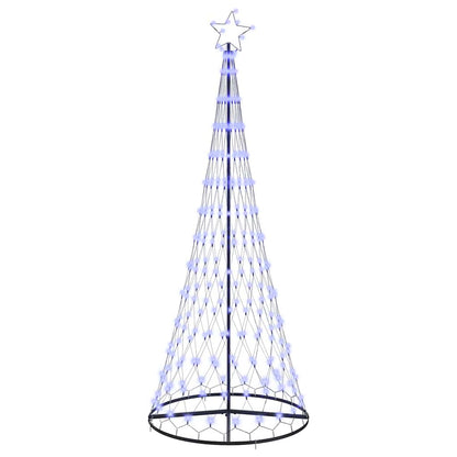 LED Christmas Tree with 290 LEDs Blue 100 x 100 x 250 cm Metal