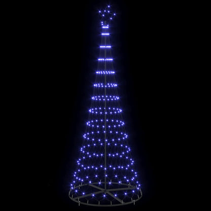 LED Christmas Tree with 290 LEDs Blue 100 x 100 x 250 cm Metal