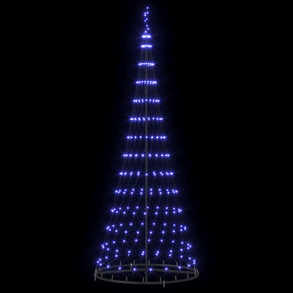 LED Christmas Tree with 290 LEDs Blue 100 x 100 x 250 cm Metal