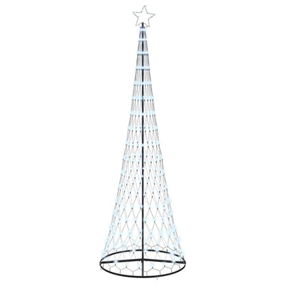 LED Christmas Tree Cool White 100.5 x 100.5 x 302.5 cm Metal