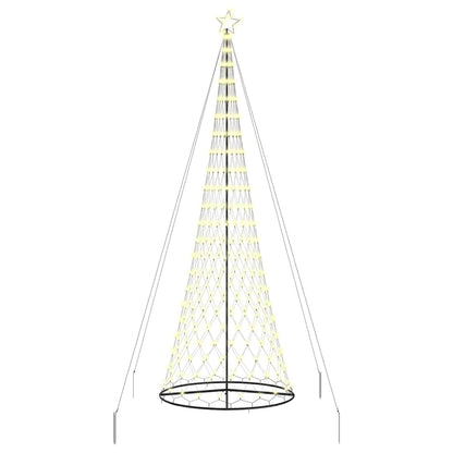 LED Christmas Tree Warm White 138.5 x 138.5 x 399 cm Metal