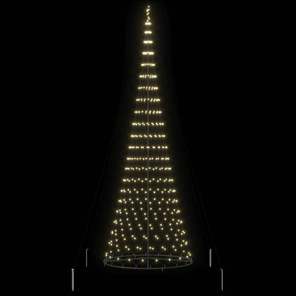 LED Christmas Tree Warm White 138.5 x 138.5 x 399 cm Metal