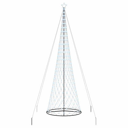 LED Christmas Tree Cool White 138.5 x 138.5 x 399 cm Metal
