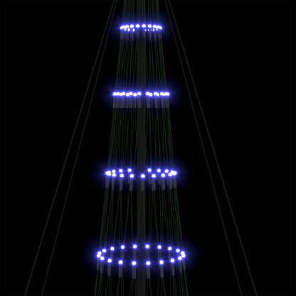 LED Christmas Tree with Stand Blue 138.5 x 138.5 x 399 cm Metal