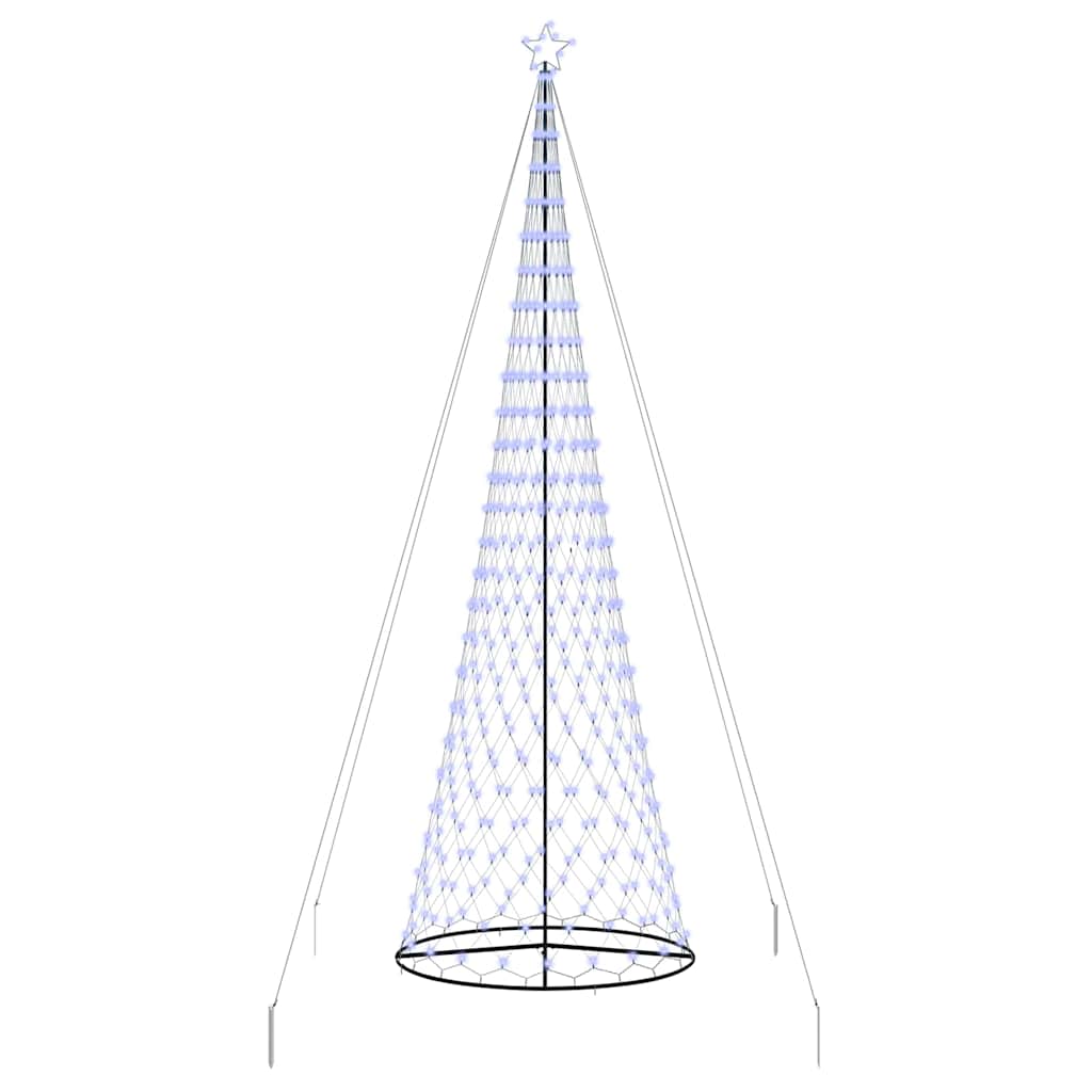 LED Christmas Tree with Stand Blue 138.5 x 138.5 x 399 cm Metal